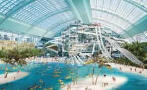 Plans for a water park at the American Dream Miami entertainment complex include 20 different “slides and water treatments,” and the world’s tallest indoor bungee tower. Proposed for Northwest Miami-Dade, the complex would be the largest mall in the United States. Proposal by developer Triple Five