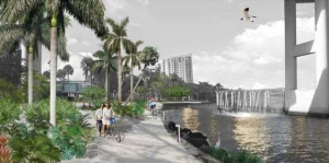 A rendering of the Miami River project