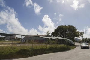 An abandoned heliport sits near the Miami Seaplane Base